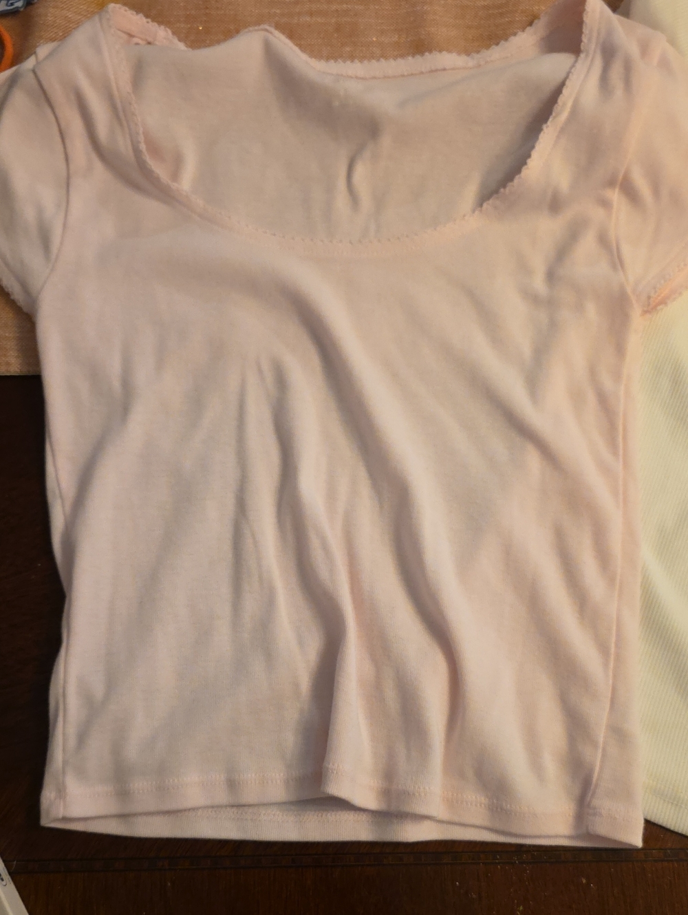 Bebe Ribbed Short Sleeve Tops Size Small